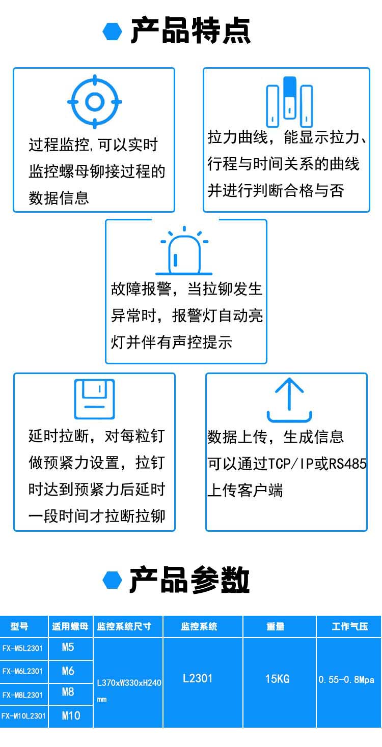 铆接过程监控螺母枪详情图2